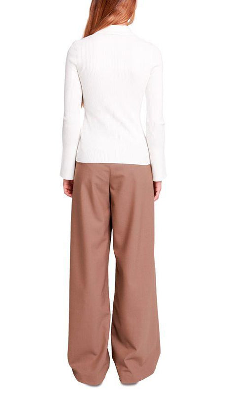 RIBBED KNIT POLO SHIRT