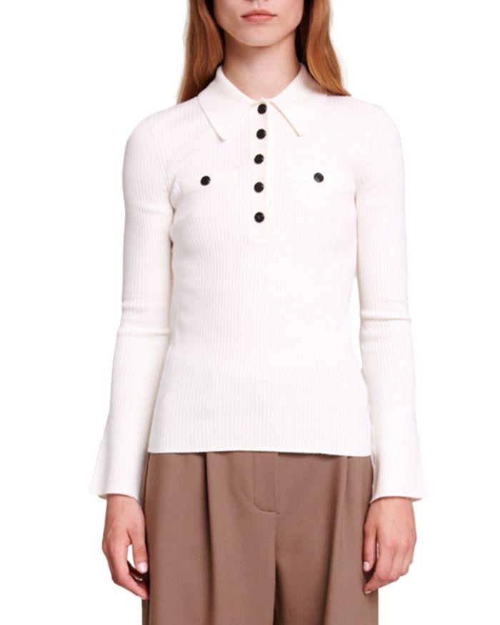 AIIZIE RIBBED KNIT POLO SHIRT - product image