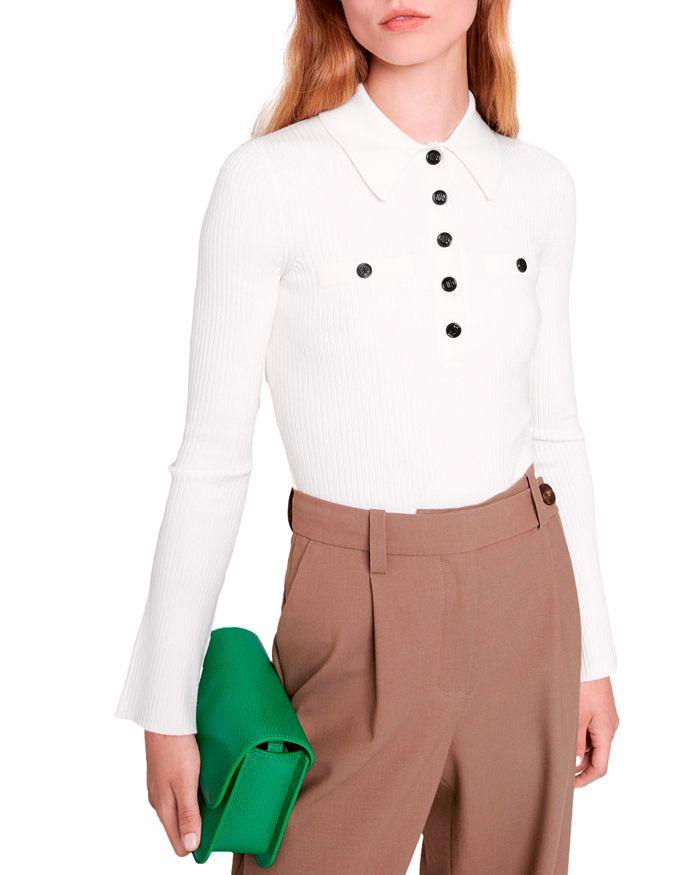 AIIZIE RIBBED KNIT POLO SHIRT - product image