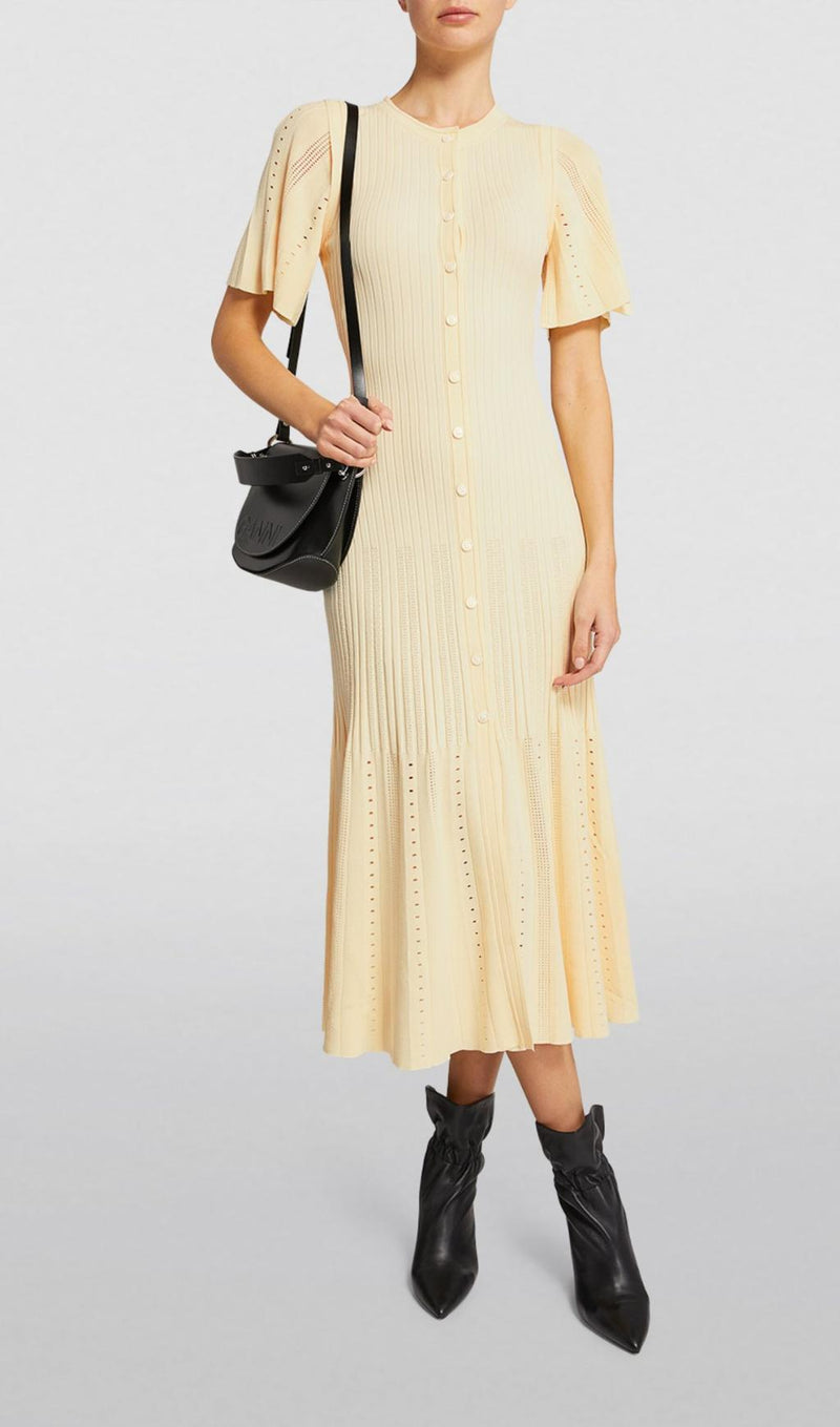 RIBBED MIDI DRESS