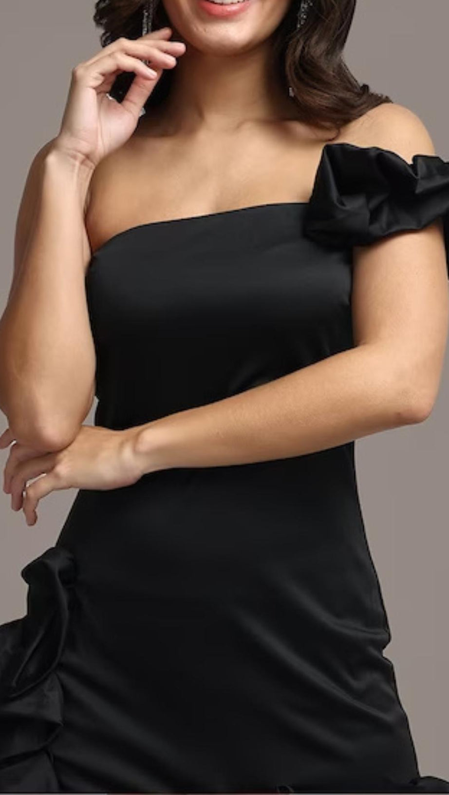 RUFFLED SHEATH MINI DRESS