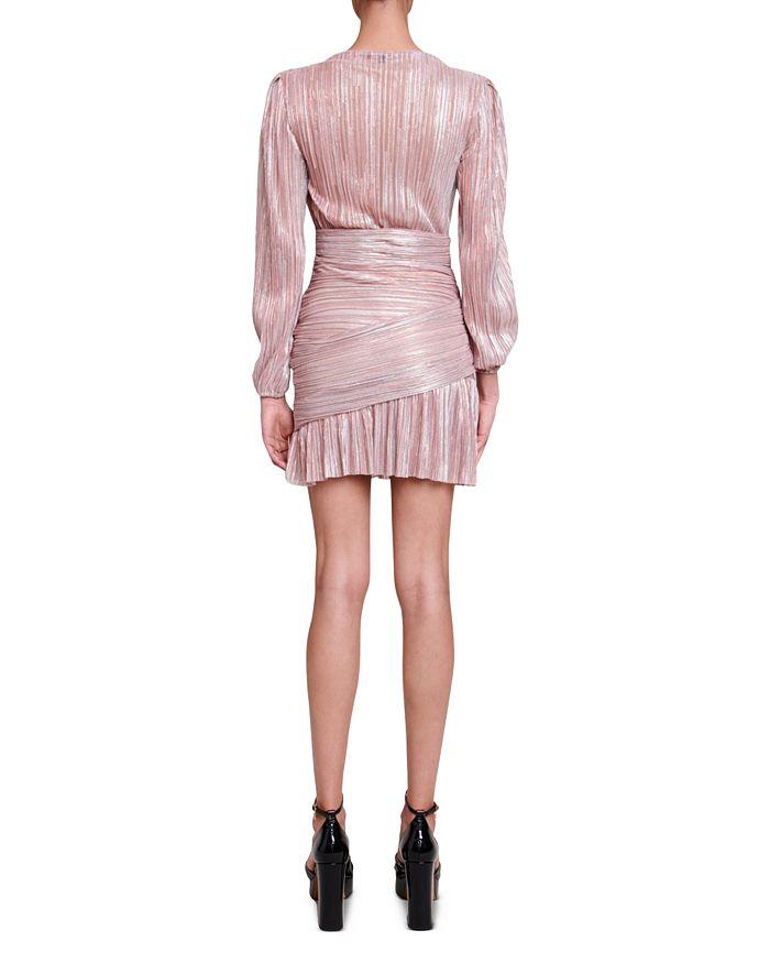 AIIZIE RUNNYLO RUCHED METALLIC MESH MINI DRESS - product image