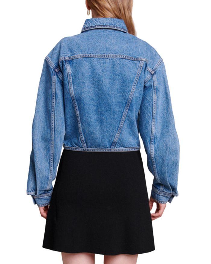 AIIZIE LACED-DETAIL COTTON-BLEND DENIM JACKET - product image
