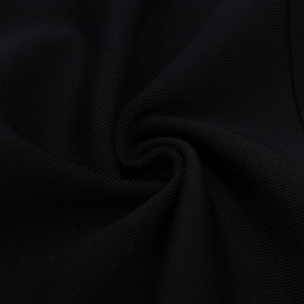 AIIZIE MESH CORSET HALTER MAXI DRESS IN BLACK - product image