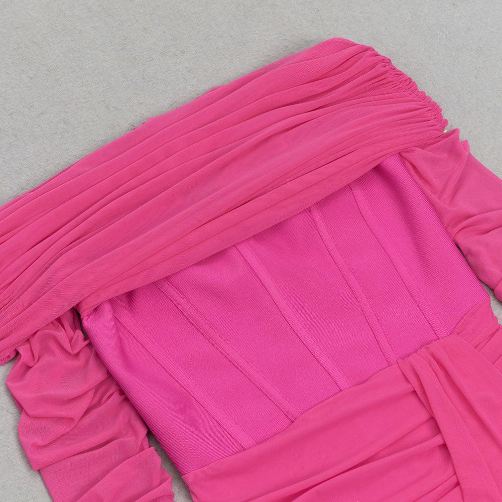 AIIZIE LONG SLEEVE DRAPED CORSET MAXI DRESS - product image