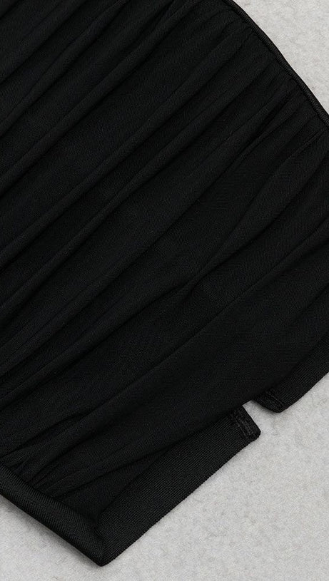 ABITO MIDI A MANICHE LUNGHE CON SPACCO ALTO E FASCIA 