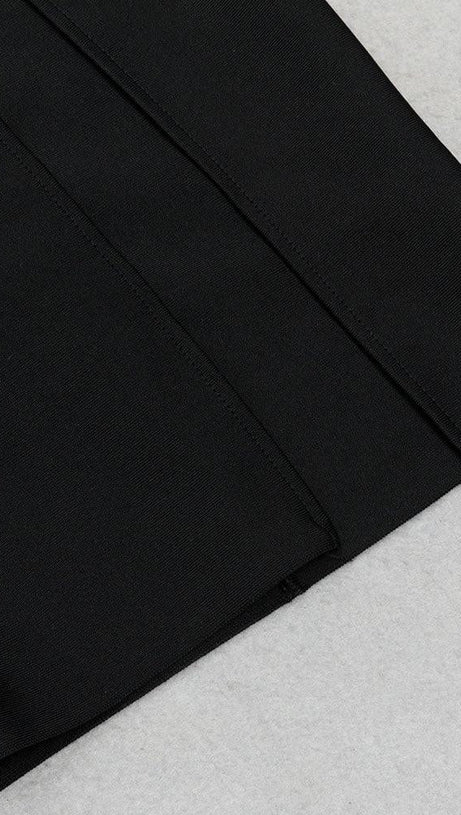 LONG SLEEVE LACE COLLAR MAXI DRESS