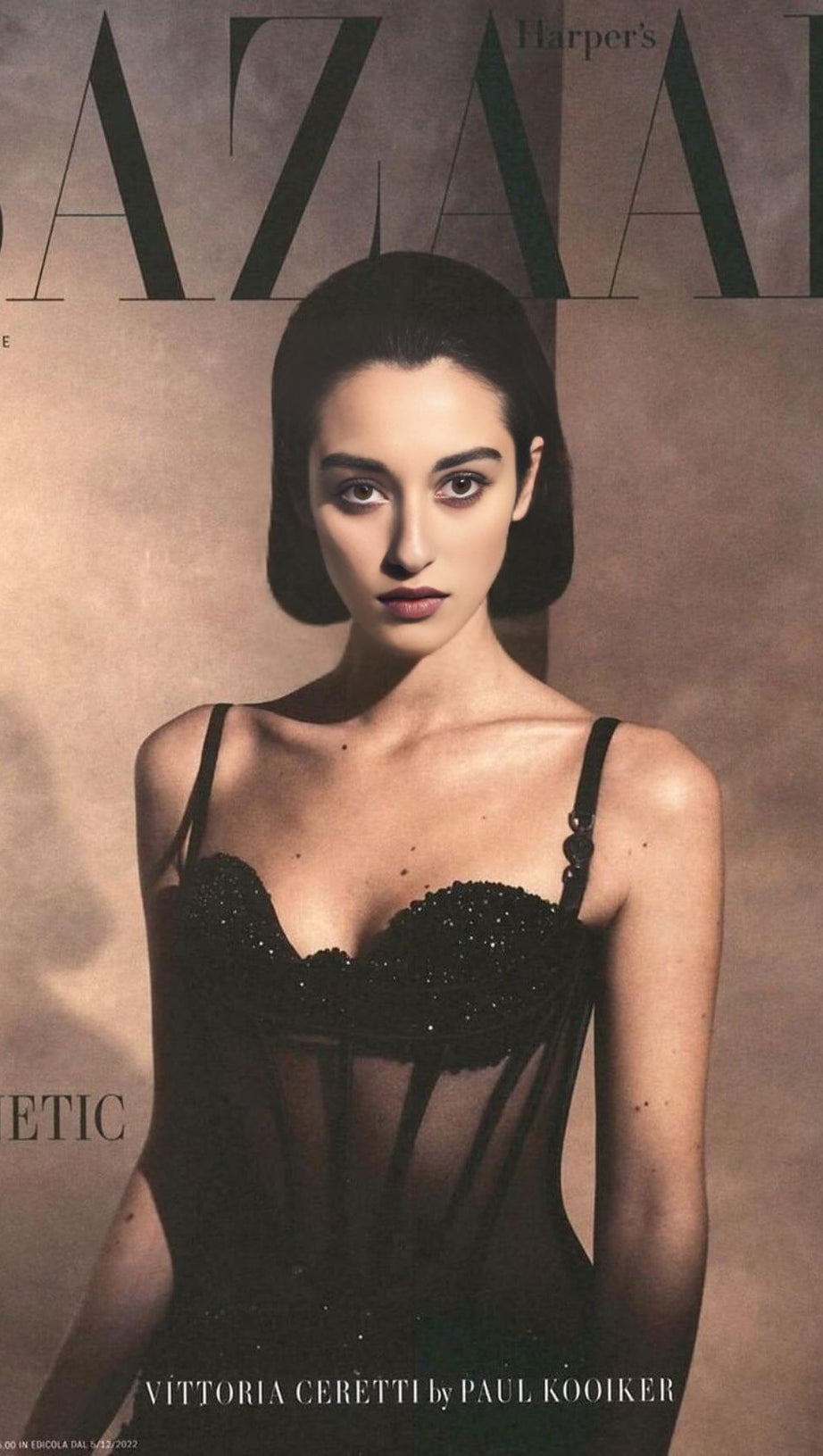 MESH CORSET SPLIT MAXI DRESS IN BLACK