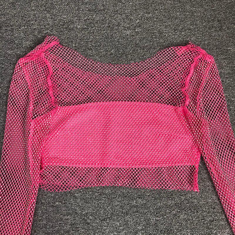 LANGÄRMELIGES NETZBLUSENROCK-ANZUG 