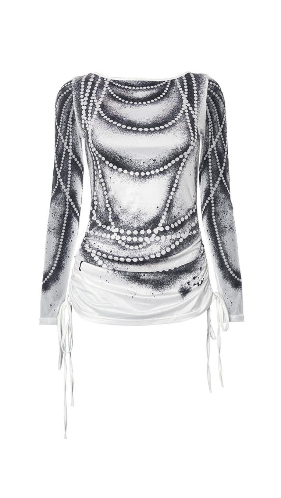 LANGÄRMELIGES ILLUSION-TOP MIT DRUCK