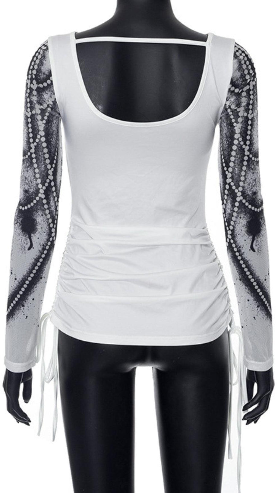 LANGÄRMELIGES ILLUSION-TOP MIT DRUCK