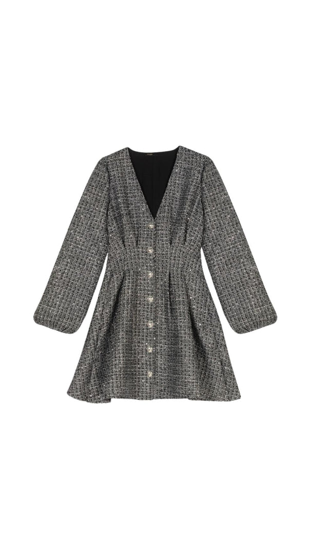 AIIZIE LONG SLEEVE SEQUINED MINI DRESS - product image