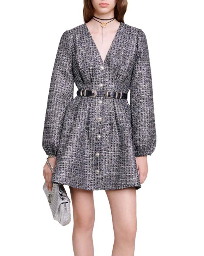 AIIZIE LONG SLEEVE SEQUINED MINI DRESS - product image