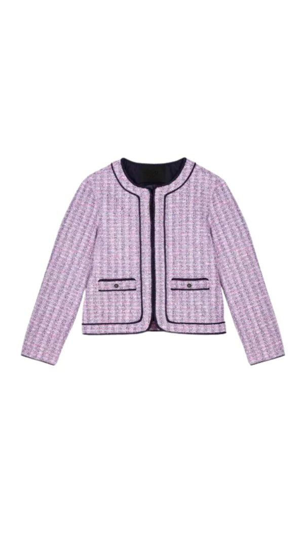AIIZIE LONG-SLEEVE TWEED BOUCLE JACKET - product image