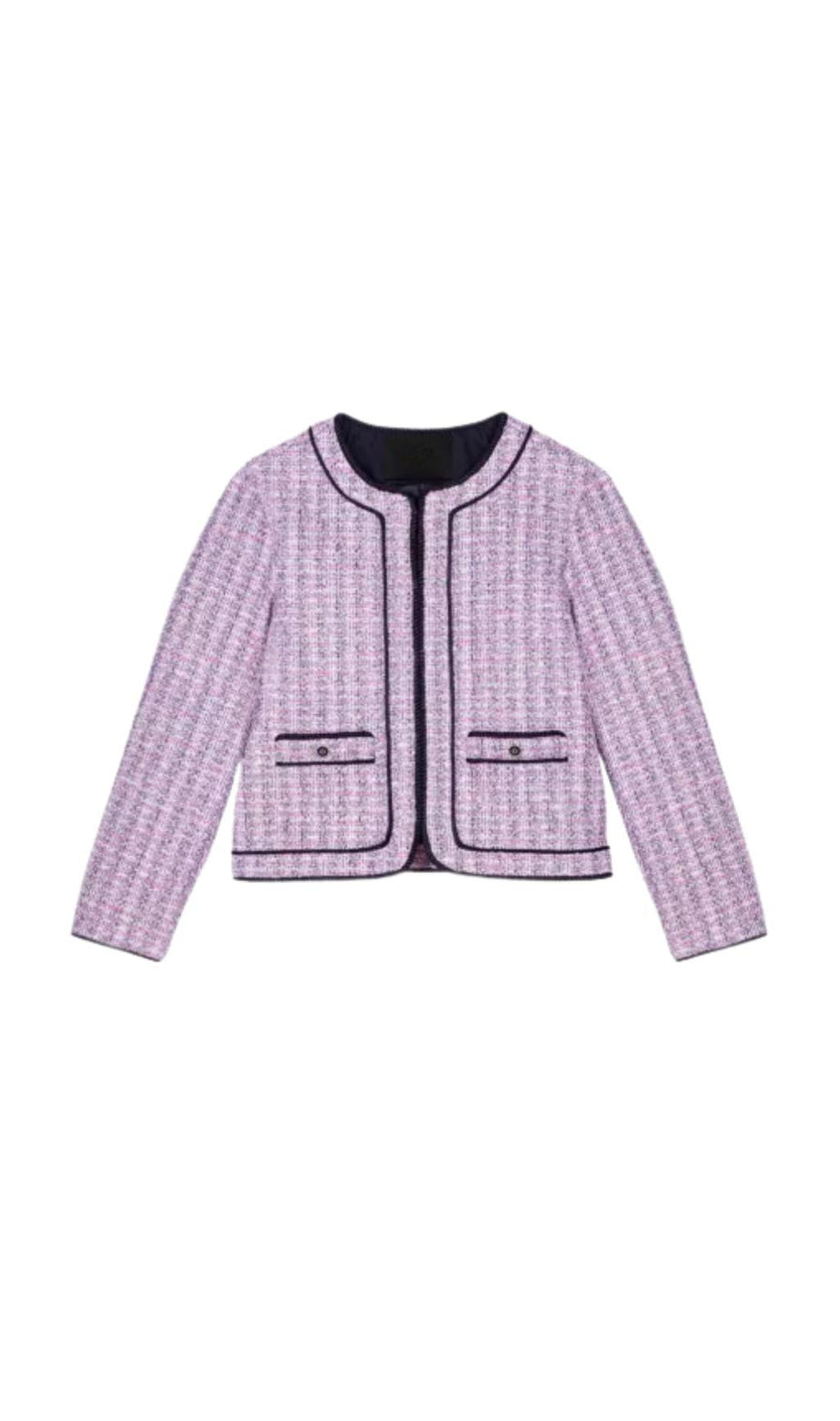 LANGÄRMELIGE TWEED-BOUCLE-JACKE 