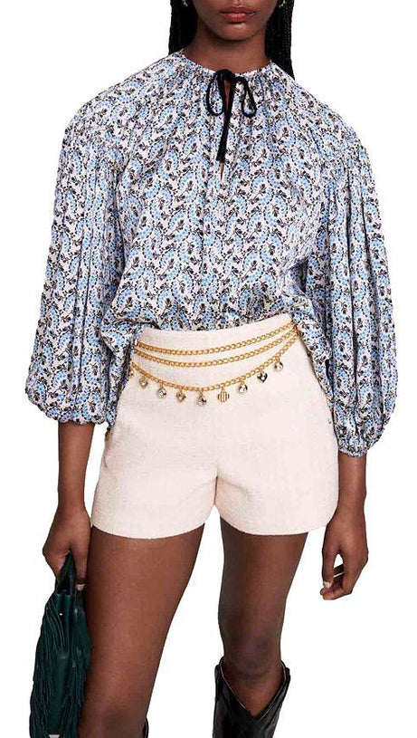 Locker sitzende Satinbluse 