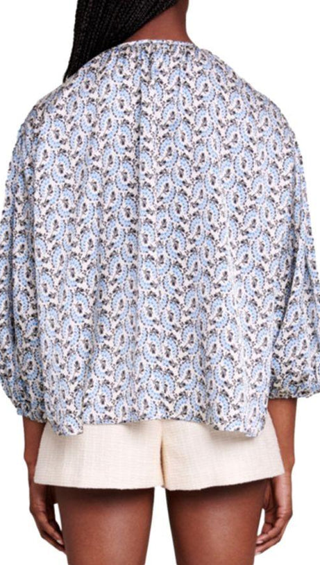 Locker sitzende Satinbluse 