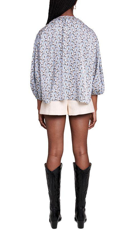 Locker sitzende Satinbluse 