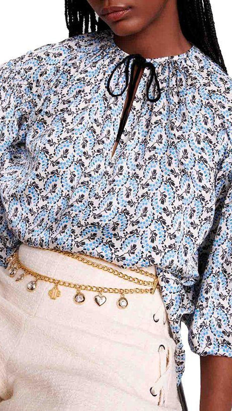 Locker sitzende Satinbluse 