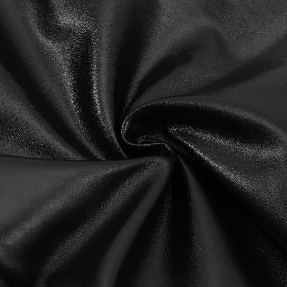 AIIZIE LEATHER STRAPLESS MIDI DRESS IN BLACK - product image