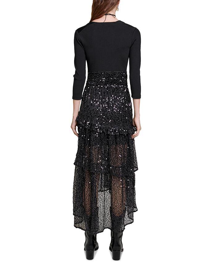 AIIZIE MIXED MEDIA ASYMMETRIC MAXI DRESS - product image