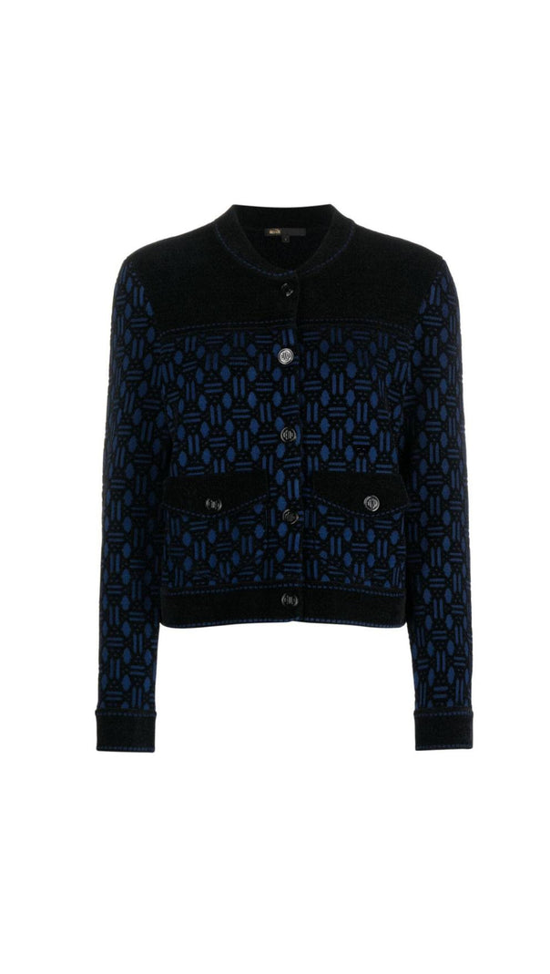Monogram-Pattern Bomber Jacket