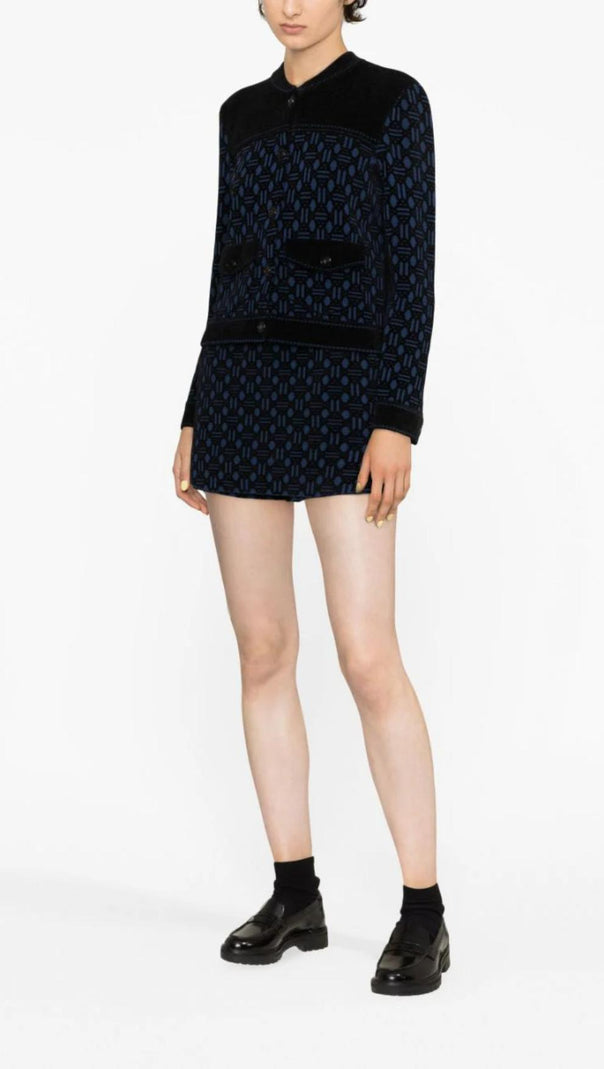 Monogram-Pattern Bomber Jacket