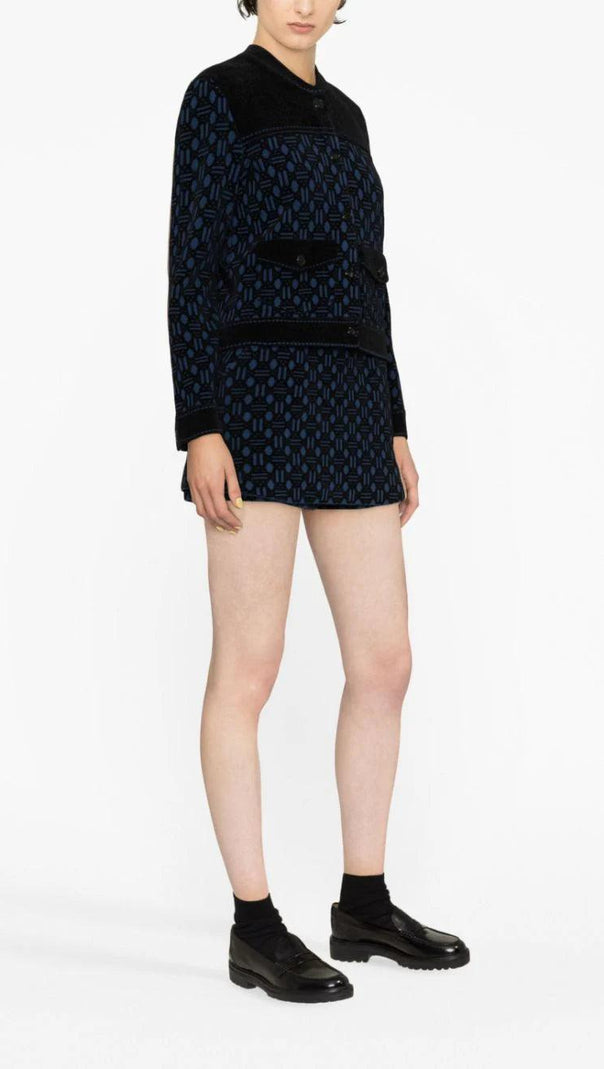 Monogram-Pattern Bomber Jacket