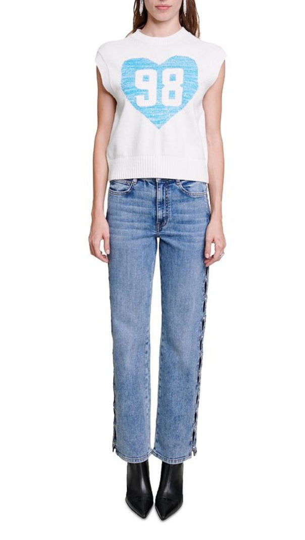 AIIZIE MYHEART SLEEVELESS SWEATER - product image