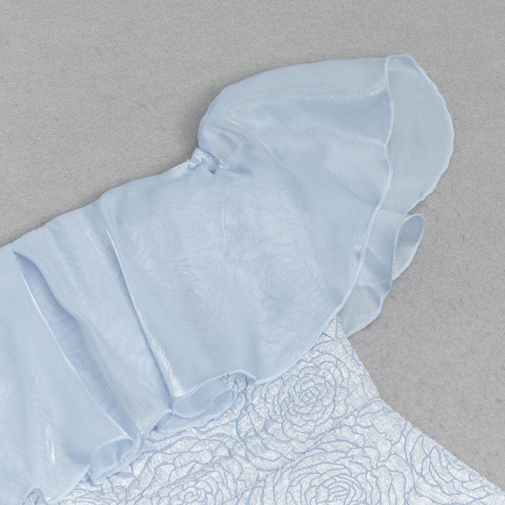 AIIZIE OFF SHOULDER RUFFLE TRIM HEM DRESS - product image