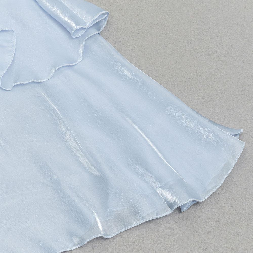 AIIZIE OFF SHOULDER RUFFLE TRIM HEM DRESS - product image