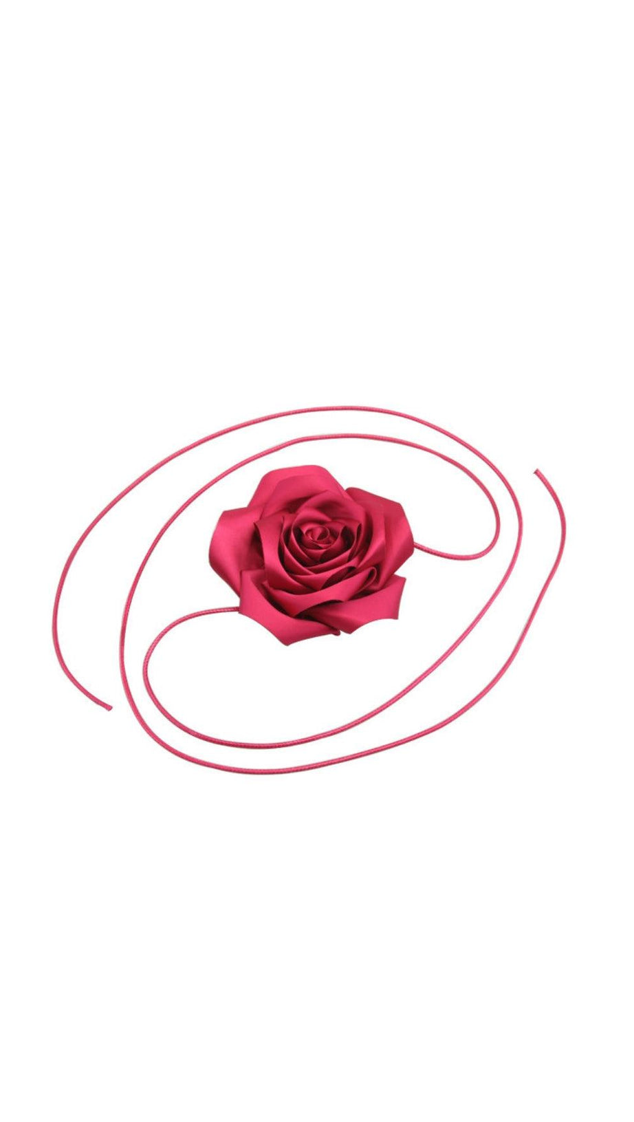 BLUMEN-HALSKETTE IN PINK