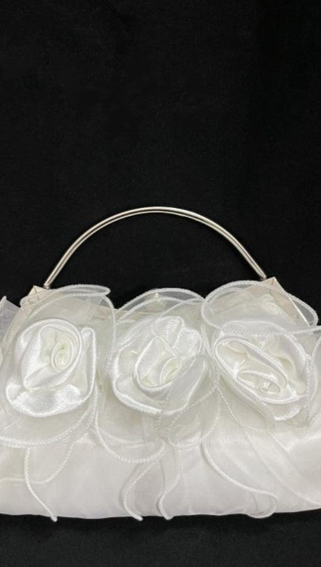 FLOWER EMBELLISHED CLUTCH