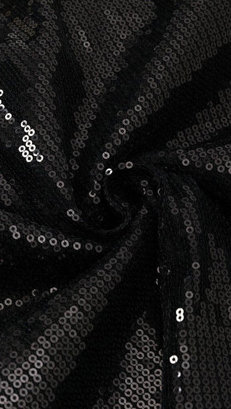 MINI ABITO CON FIORI E PAILLETTES NERO