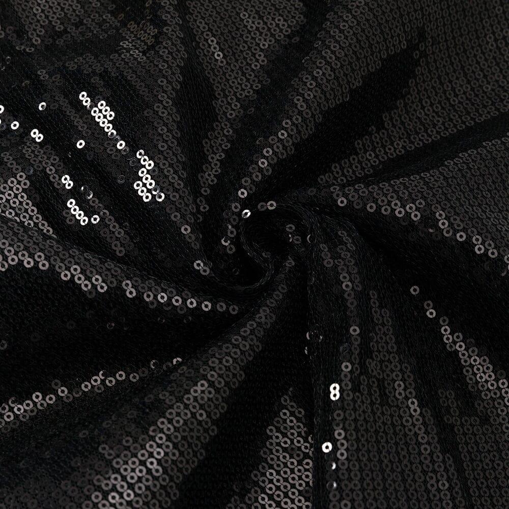 AIIZIE SEQUIN HALTER FLOWER MINI DRESS IN BLACK - product image