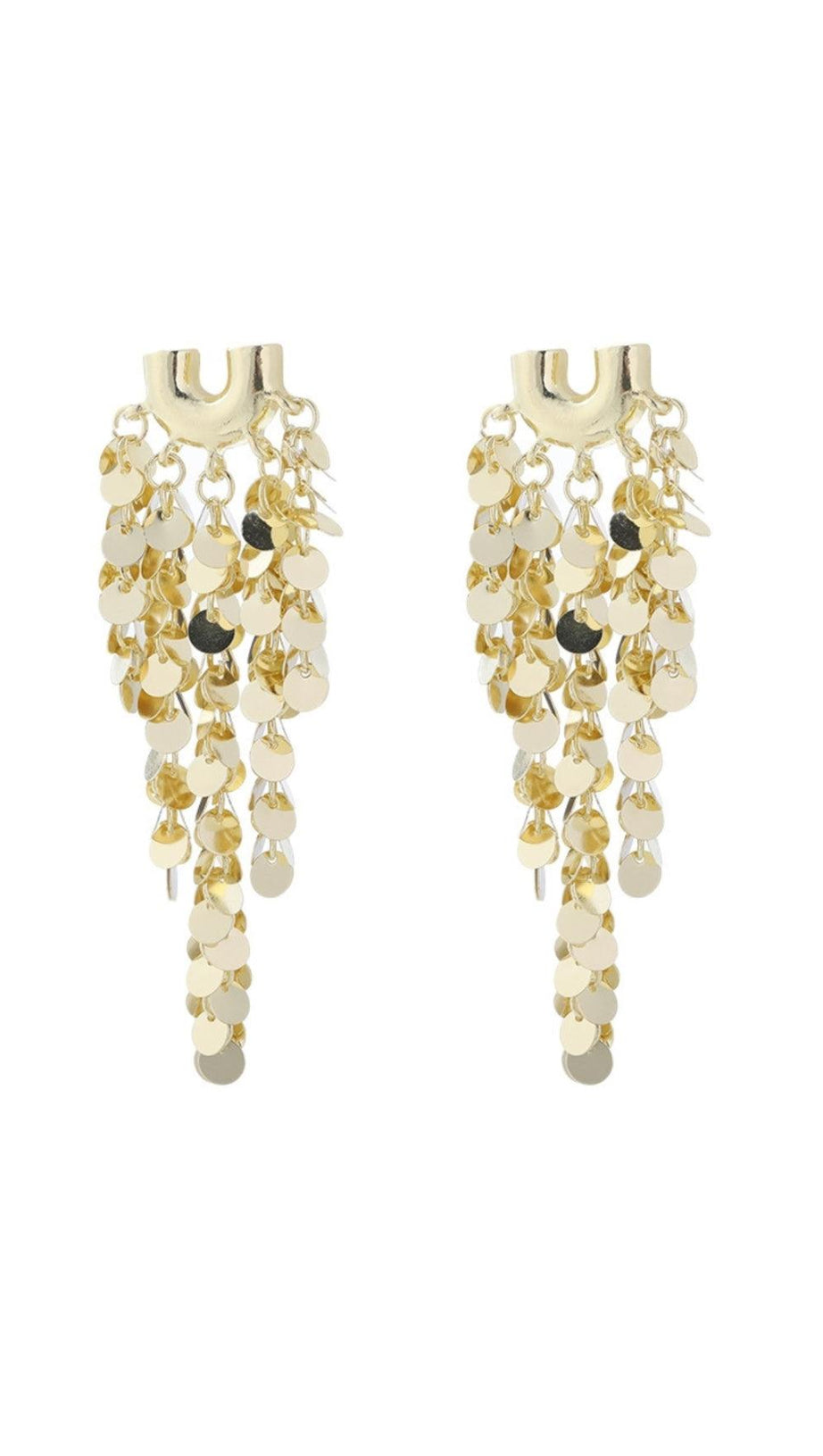 ORECCHINI CON FRANGE E PAILLETTES