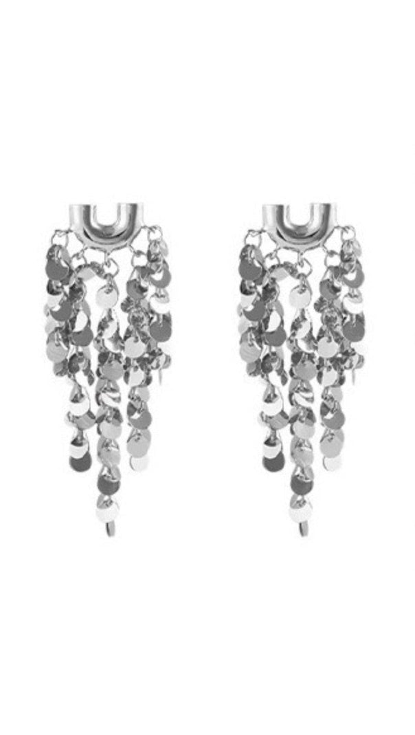 AIIZIE FRINGE SEQUIN EARRINGS - product image