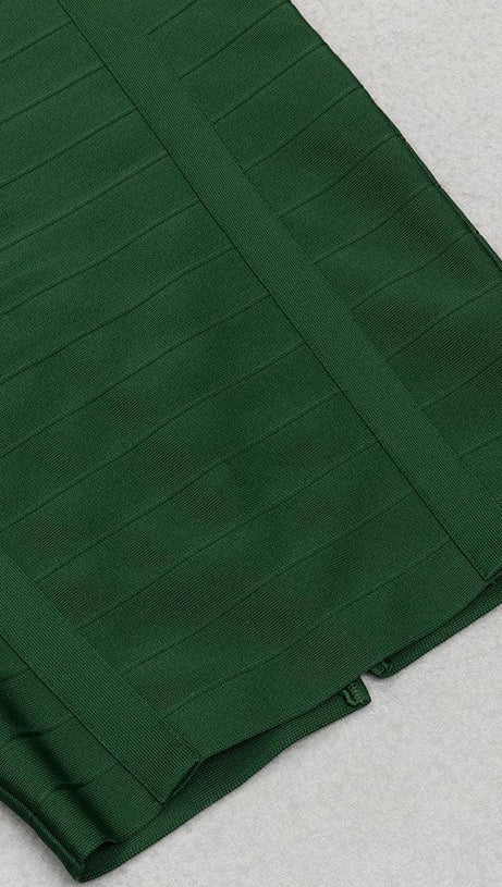 ABITO MIDI CON BENDAGGI TAGLIATI VERDI 