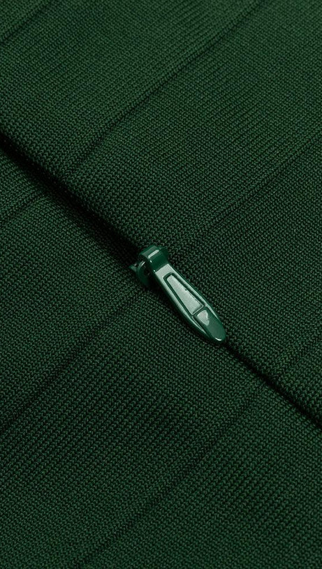 ABITO MIDI CON BENDAGGI TAGLIATI VERDI 