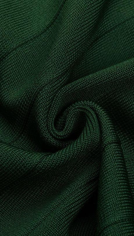 ABITO MIDI CON BENDAGGI TAGLIATI VERDI 