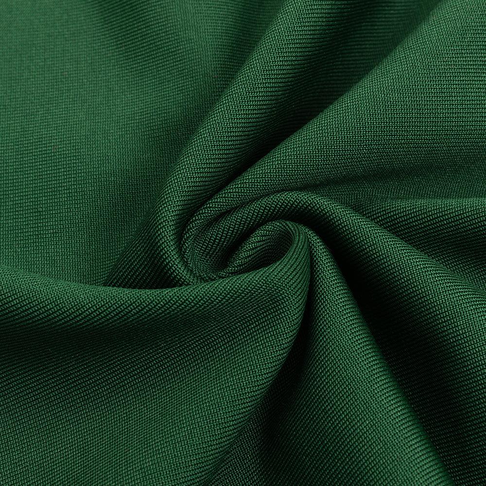 AIIZIE GREEN LONG SLEEVE RUCHED MIDI DRESS - product image