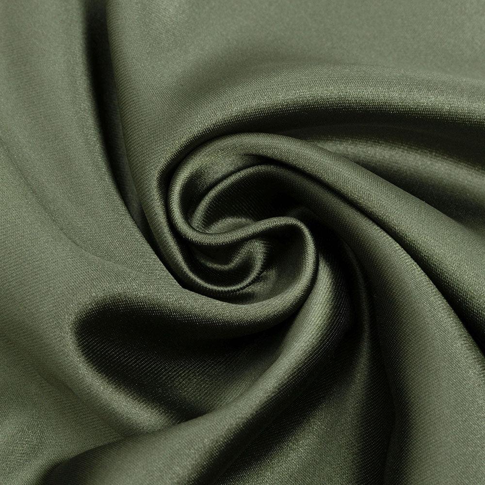 AIIZIE GREEN SATIN LONG SLEEVE MAXI DRESS - product image
