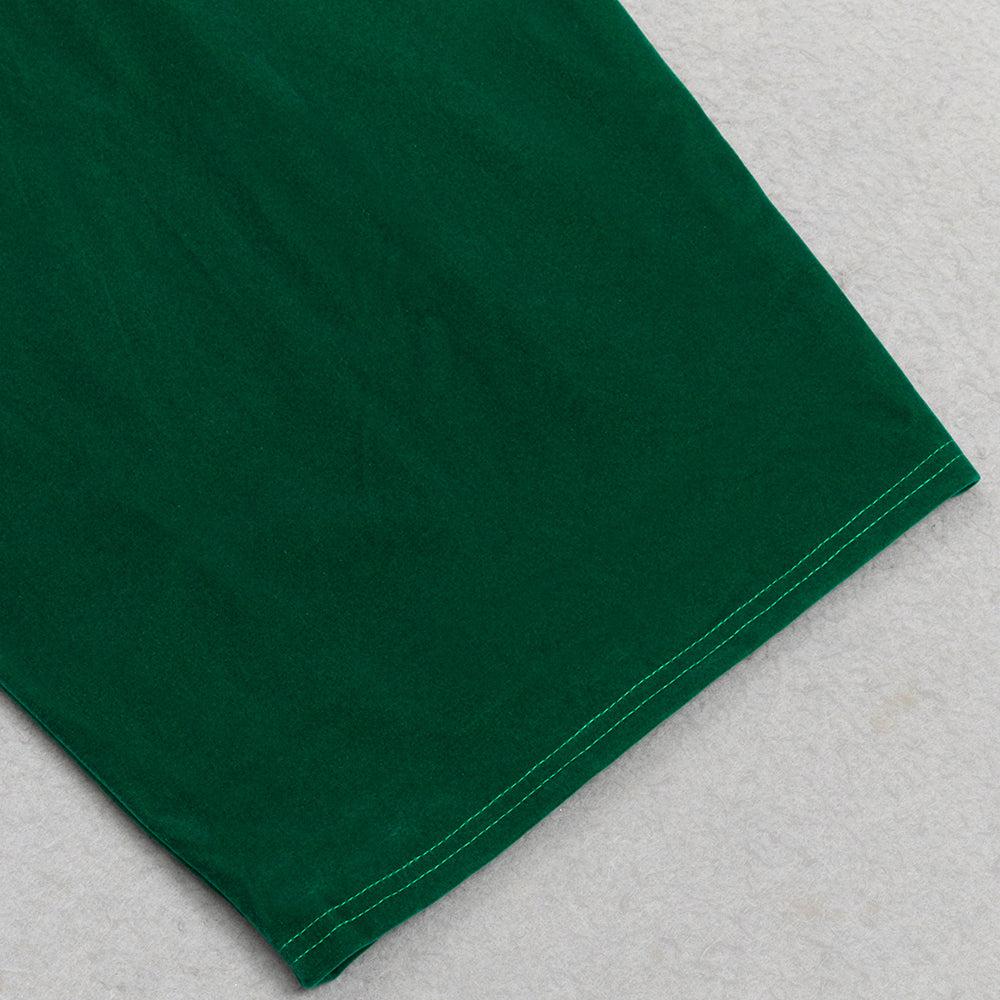 AIIZIE GREEN SPLIT BACK BODYCON MIDI DRESS - product image