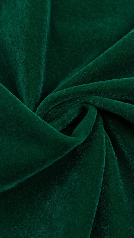 GREEN SPLIT BACK BODYCON MIDI DRESS