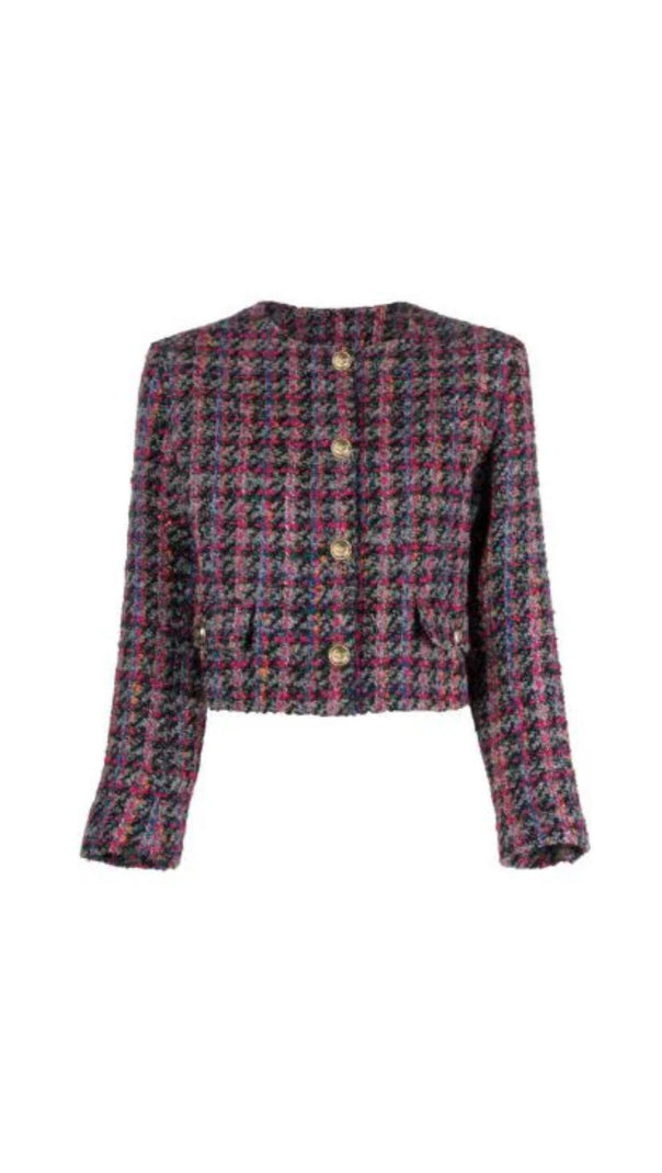 AIIZIE GREY PINK TWEED JACKET - product image