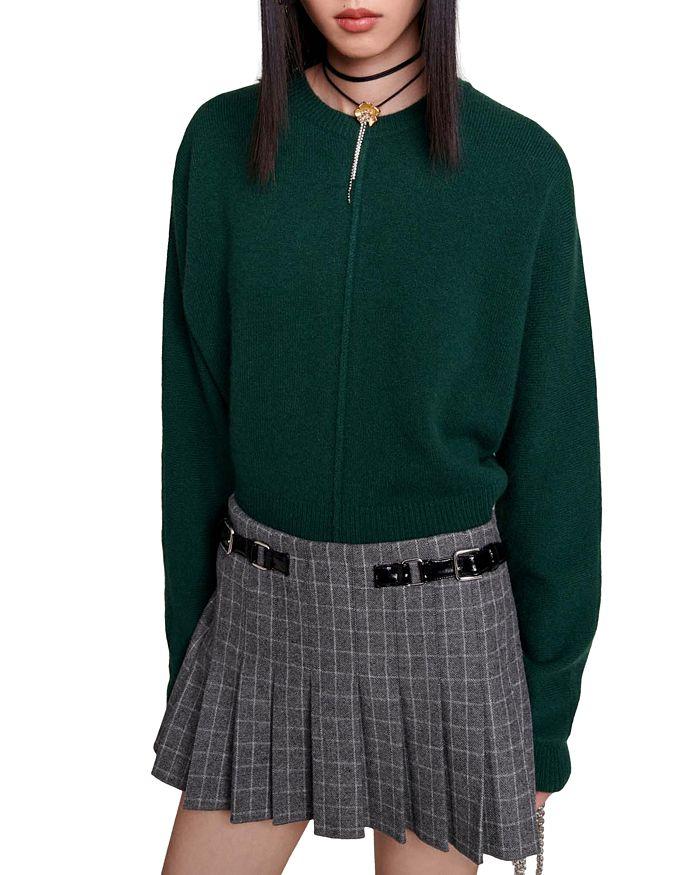 AIIZIE GREY PLEATED MINI SKIRT - product image