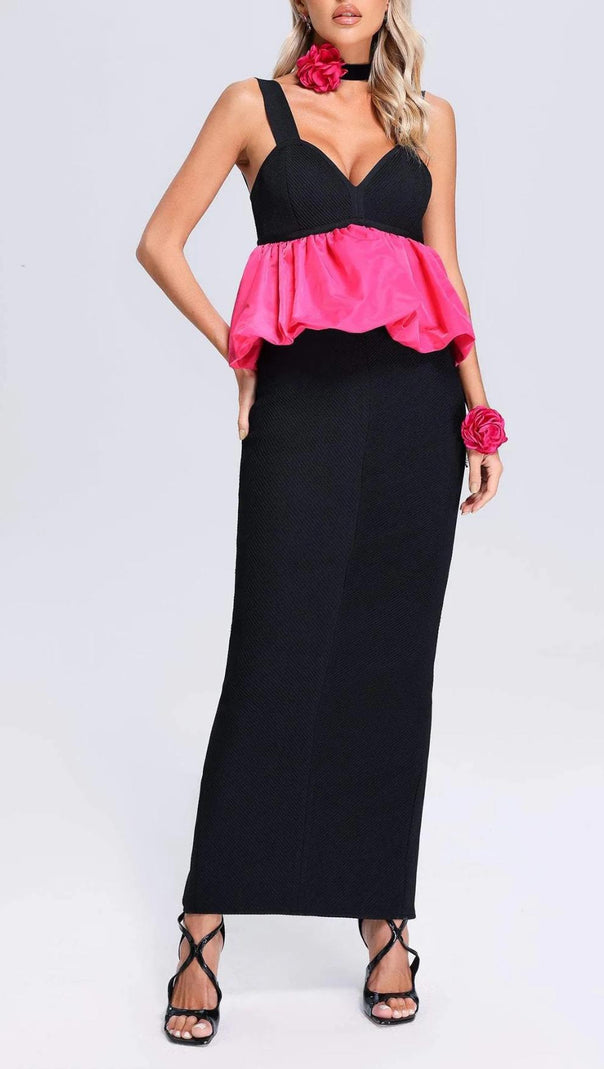 AIIZIE HALTER BANDAGE MAXI DRESS - product image