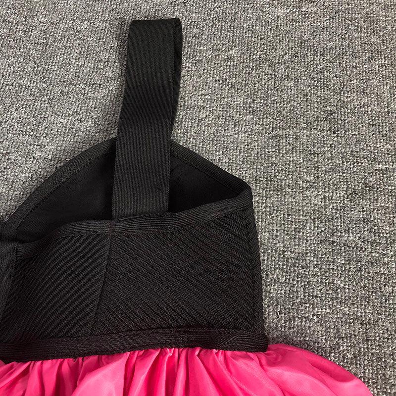 ABITO LUNGO CON BENDAGGIO E HALTER 