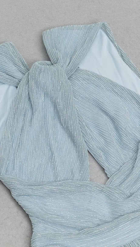 HALTER CREPE BANDAGE MINI DRESS