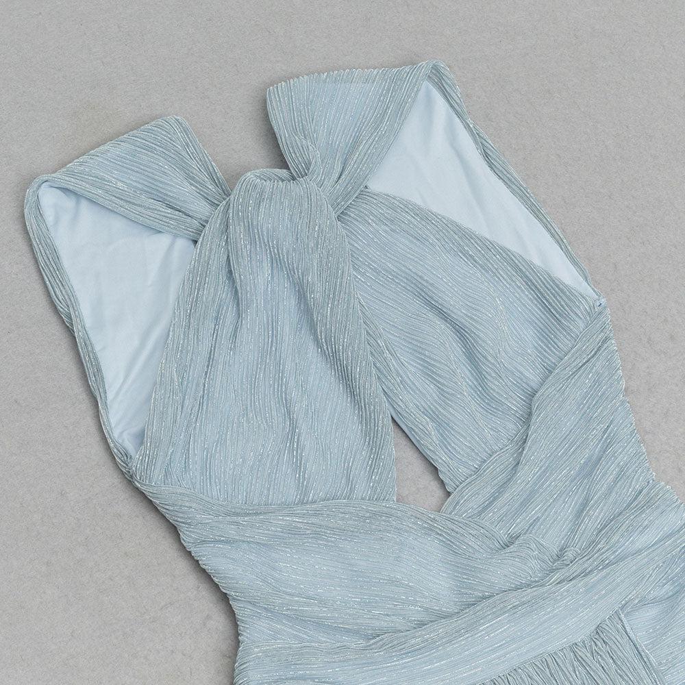 Neckholder-Crêpe-Bandage-Minikleid 